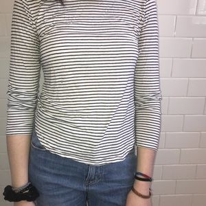 H$M black and white stripe shirt